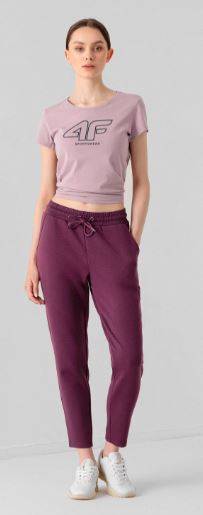 Spodnie damskie 4F SPDD019 dresowe fiolet 