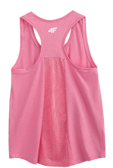 T-shirt dziewczęcy 4F JTSD010 bokserka różowa