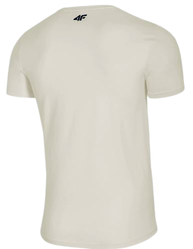 T-shirt męski 4F TSM013 złamana biel bawełna 
